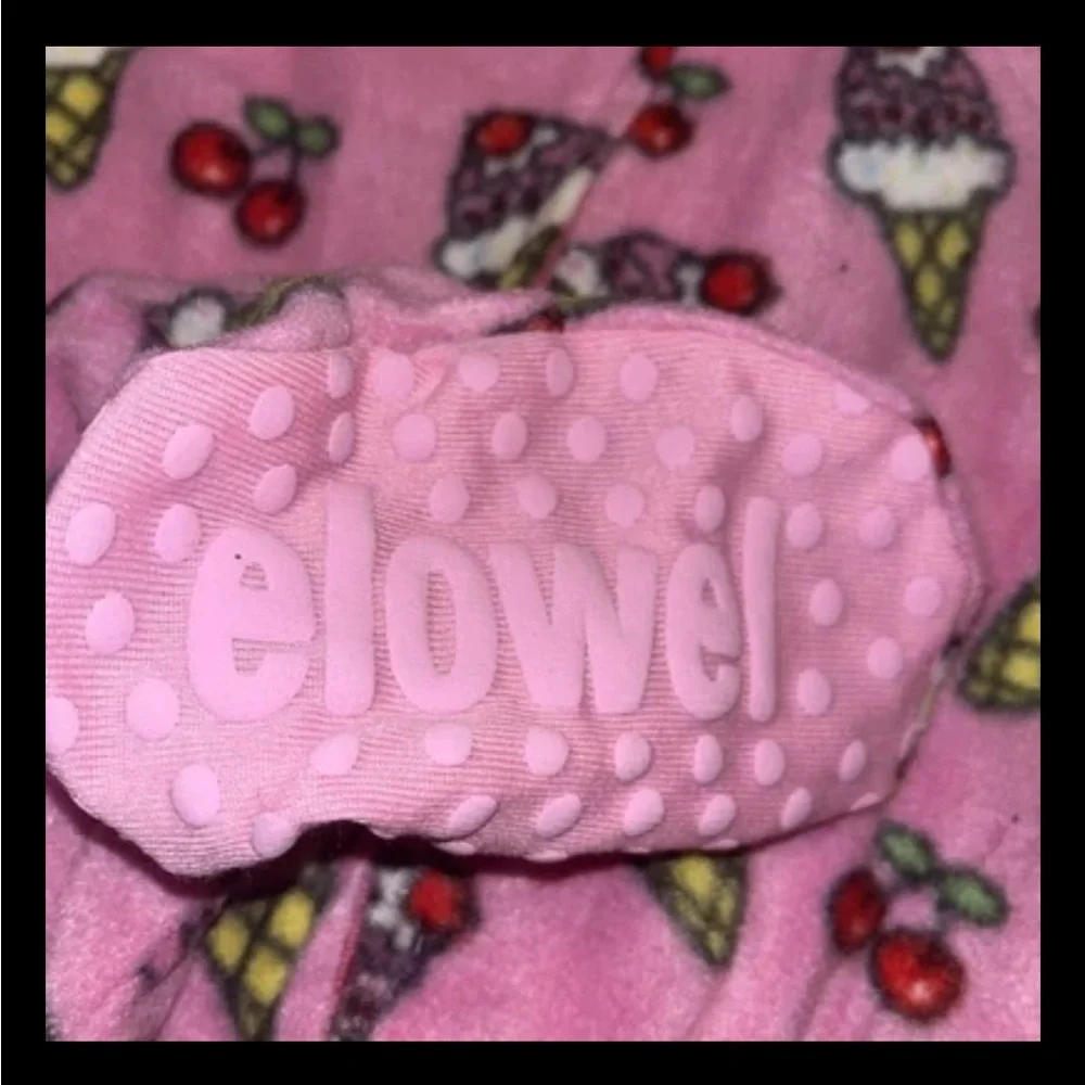 Elowel fluffy pajama pants Baby Girls Footed Icecream Pajama Sleeper Fleece 4T